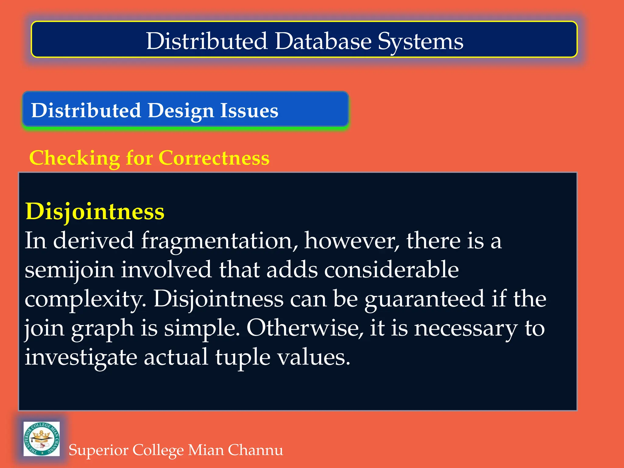 Distributed Database Systems-Types of Fragmentation I.pptx | Databases ...