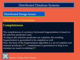 Distributed Database Systems-Types of Fragmentation I.pptx | Databases ...