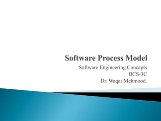 Software Engineering Concepts
BCS-3C
Dr. Waqar Mehmood.
 