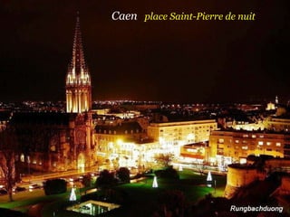Caen  place Saint-Pierre de nuit 