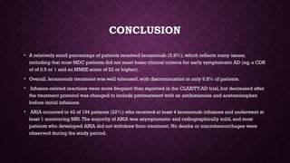 Lecanemab Rash Lecanemab Treatment in a Specialty Memory Clinic.pptx