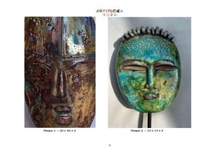 9
Masque 1 – 20 x 30 x 5 Masque 2 – 15 x 19 x 5
 