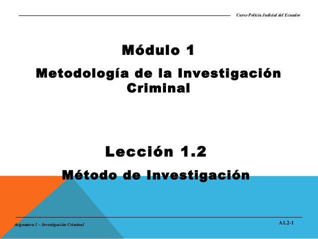 Investigación Criminal