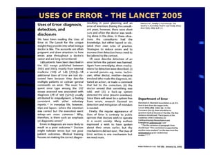 USES OF ERROR - THE LANCET 2005
 