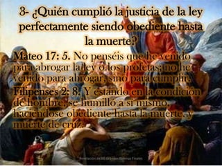 Lección 1 - La Justicia de Cristo, Revelación de las Grandes Escenas ...