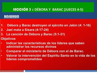 LECCIÓN 3 : DÉBORA Y BARAC (JUECES 4-5)
 