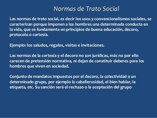 Normas de Conducta Sociales)