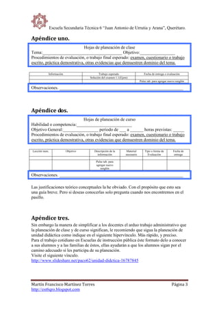 Escuela Secundaria Técnica 6 “Juan Antonio de Urrutia y Arana”, Querétaro.
Martín Francisco Martínez Torres Página 3
http:...