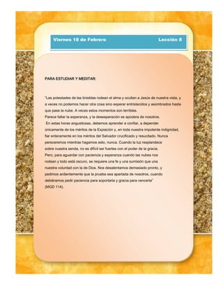 Leccion de Escuela Sabatica