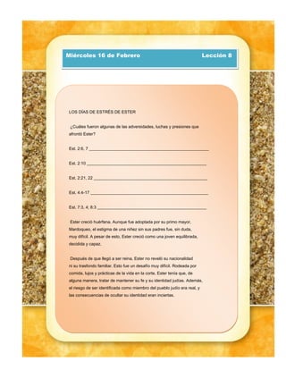 Leccion de Escuela Sabatica