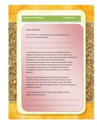 Leccion de Escuela Sabatica