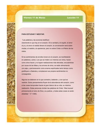 Leccion de Escuela Sabatica