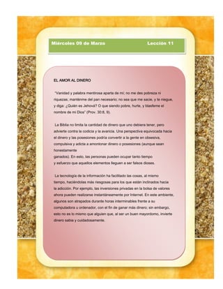 Leccion de Escuela Sabatica