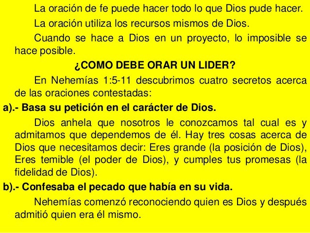 LA ORACION DE UN LIDER LA ORACION DE UN LIDER
