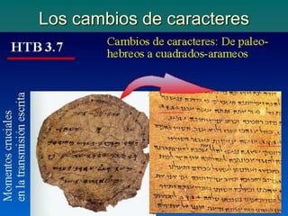 Los cambios de caracteres
 