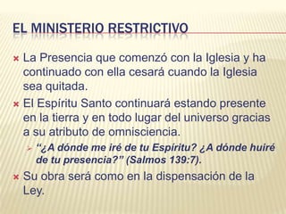 2 Crónicas 15:1; 24:20El Espíritu Santo en el Antiguo TestamentoVINO SOBRE LOS LUGARES DE ADORACIÓN DE ISRAEL:“Entonces la nube cubrió el tabernáculo de reunión, y la gloria de Jehová llenó la morada” (Éxodo 40:34).
