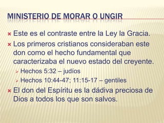 El Espíritu Santo es el que detiene los proyectos del hombre de Satanás, hasta el tiempo señalado por Dios.   Significa que el Espíritu Santo habrá terminado su trabajo que inició el Día de Pentecostés. 