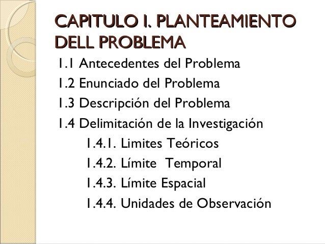 Estructura Del Capitulo 1 De Un Proyecto De Investigacion