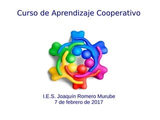 Curso de Aprendizaje Cooperativo
I.E.S. Joaquín Romero Murube
7 de febrero de 2017
 