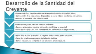 Desarrollo de la Santidad del Creyente