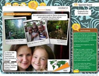 Spanish Lesson : Descubre el Amazonas | PDF