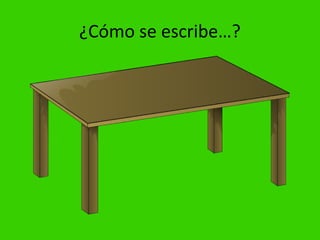 ¿Cómo se escribe…?
 