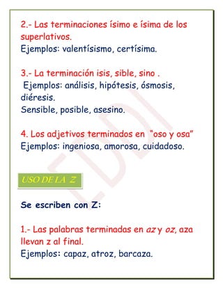 Leccion de uso c s z primaria[1] | PDF