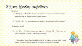 Signos iguales negativos
 
