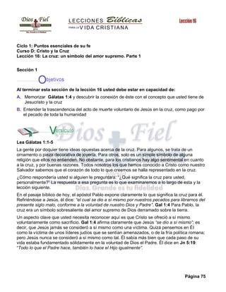 Lecciones De La Vida Cristiana MóDulo 1 LeccióN 16 | PDF