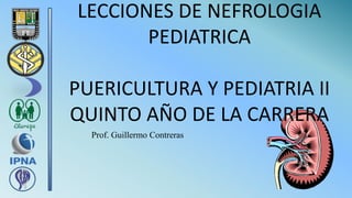 LECCIONES DE NEFROLOGIA
PEDIATRICA
PUERICULTURA Y PEDIATRIA II
QUINTO AÑO DE LA CARRERA
Prof. Guillermo Contreras
 