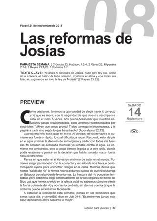 Leccion joven: Las reformas de Josías