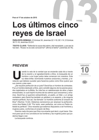 Leccion joven Los últimos cinco reyes de Israel