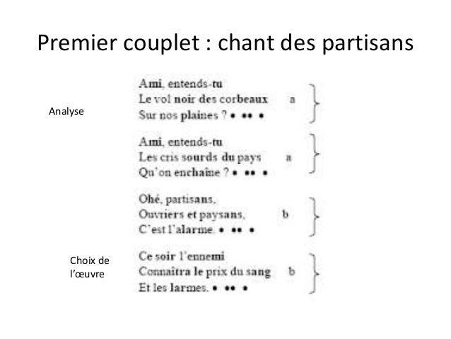 Le chant des partisans
