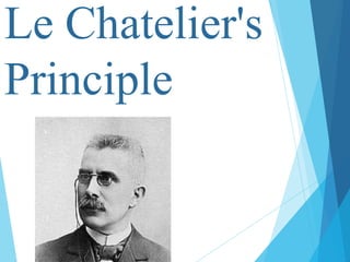 Le Chatelier's
Principle
 