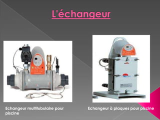 Echangeur multitubulaire pour   Echangeur à plaques pour piscine
piscine
 
