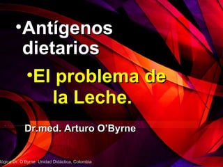 [object Object],[object Object],Centro de Medicina Biológica Dr. O’Byrne. Unidad Didáctica, Colombia Dr.med. Arturo O’Byrne 