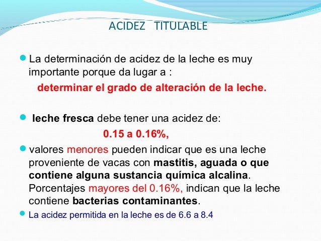 Leche determinaciones fisicoquimicas