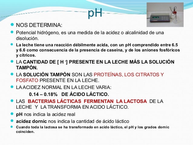 Cual Es El Ph De La Leche De Vaca www.slideshare.net