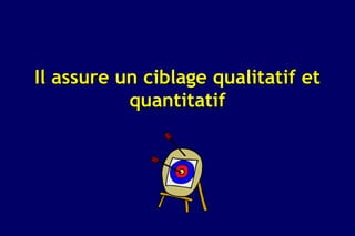Il assure un ciblage qualitatif et
           quantitatif
 