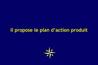Il propose le plan d’action produit
 