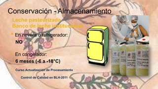 Leche materna extraccion y almacenamiento