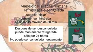 Leche materna extraccion y almacenamiento