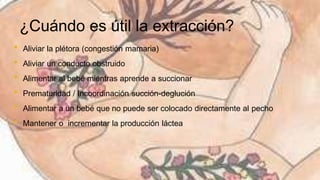 Leche materna extraccion y almacenamiento