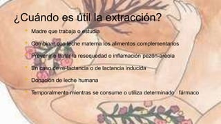 Leche materna extraccion y almacenamiento