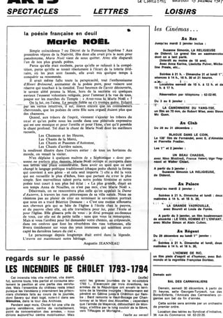 Le Choletais 29 décembre 1967 : Hommage à Marie Noël par Augustin Jeanneau