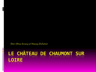 Par: Alice Soucy et Stacey Pelletier Le château de Chaumont sur loire  