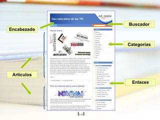 (…) Encabezado Categorías Artículos Enlaces Buscador 