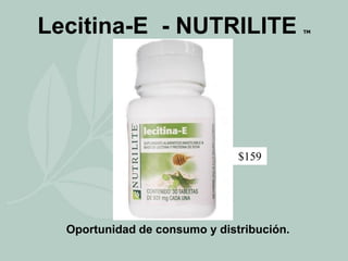 Lecitina-E - NUTRILITE TM
Oportunidad de consumo y distribución.
$159
 