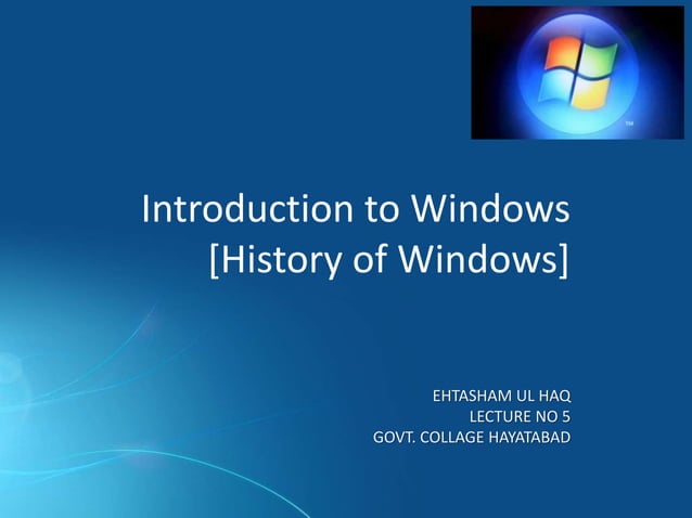 Introduction to the History of Windows Operating Systems | PPT