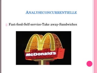 ANALYSECONCURRENTIELLE
 Fast­food­Self­service­Take away­Sandwiches
 